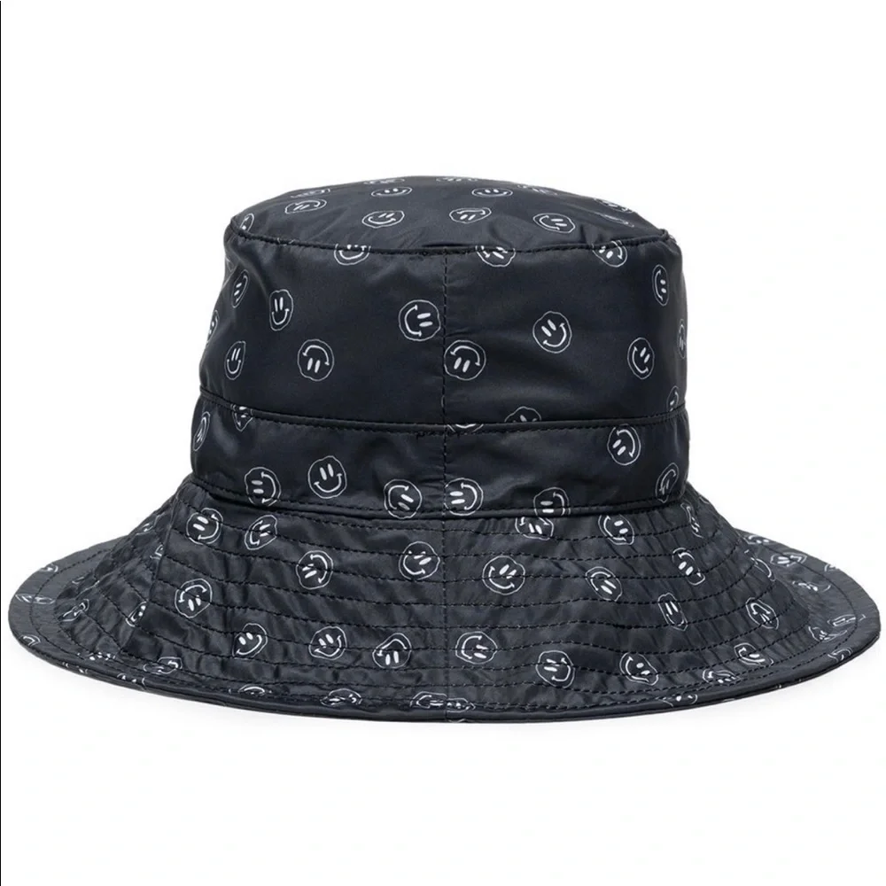 Ganni | Recycled Smiley Face Logo Print Bucket Hat - Picture 11 of 16